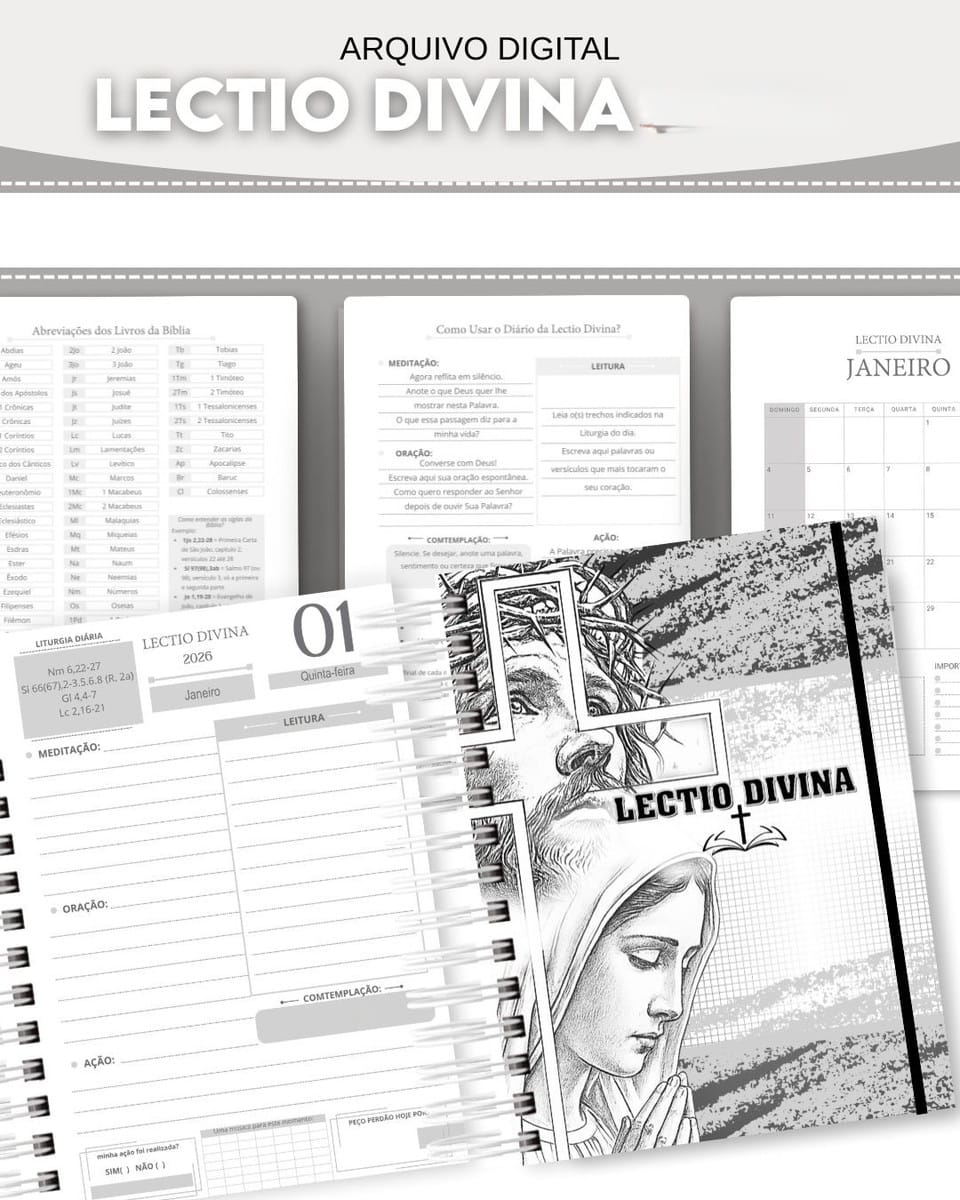 Kit Lectio Divina 2026 para Imprimir Feminina e Masculina 4 Kit Lectio Divina 2026 para Imprimir Feminina e Masculina - Imagem 4