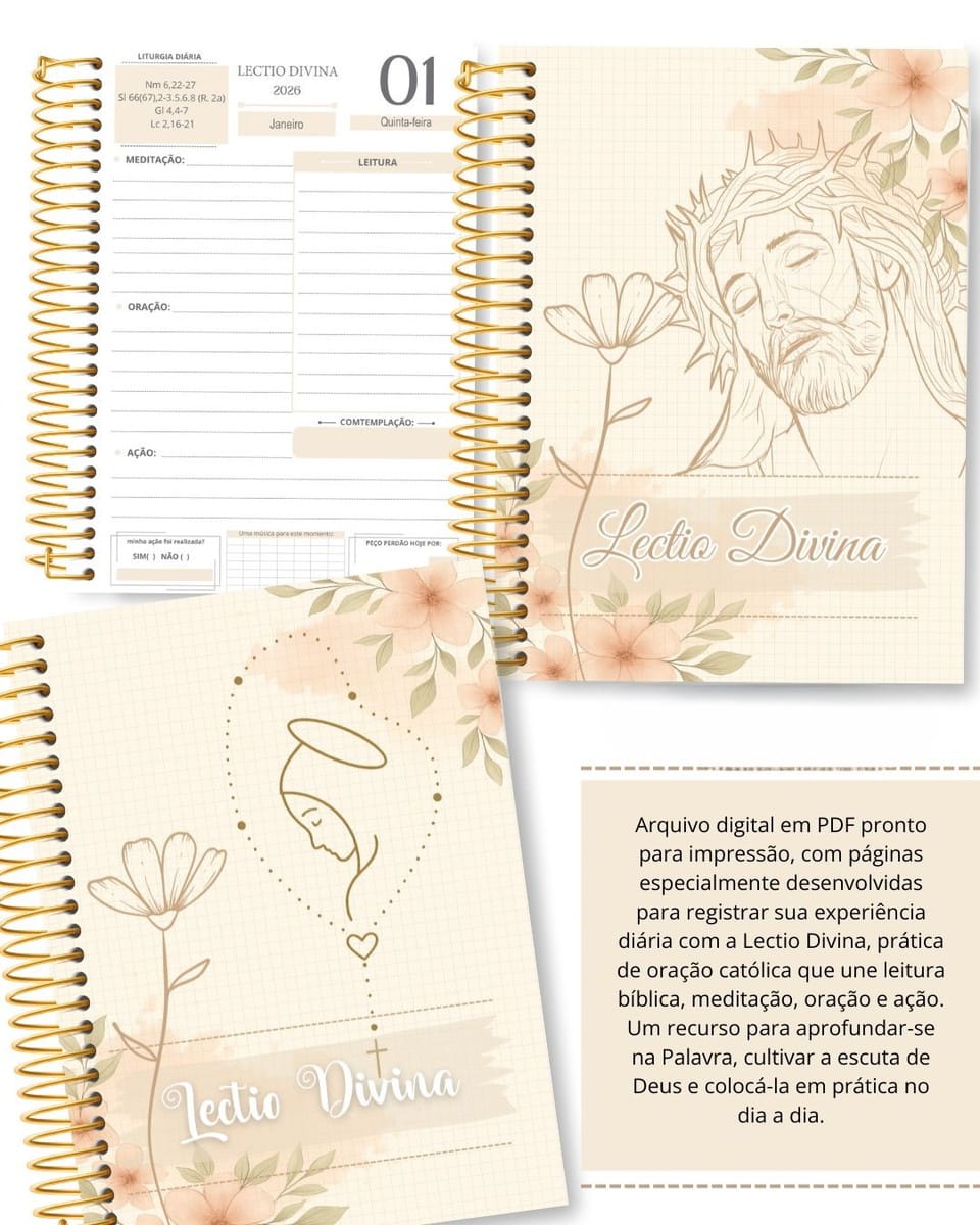 Kit Lectio Divina 2026 para Imprimir Feminina e Masculina 1 Kit Lectio Divina 2026 para Imprimir Feminina e Masculina