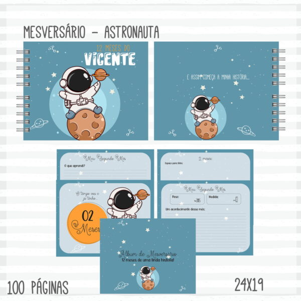 Kit Maternidade Astronauta Menino - Arquivo Digital