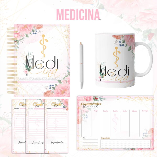 Kit para Encadernação Medicina Feminina - Arquivo Digital