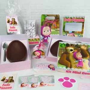 Kit Páscoa Marsha e o Urso - Arquivo Digital