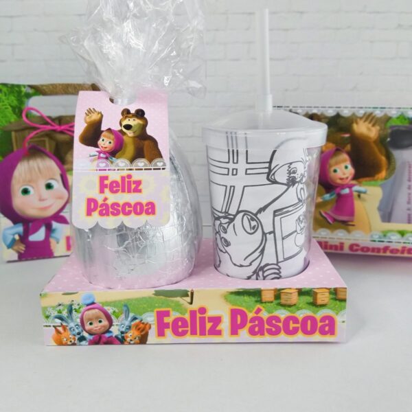 Kit Páscoa Marsha e o Urso - Arquivo Digital