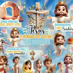 Kit Pascoa Png 3d Cristao Para Scrapbook Digital