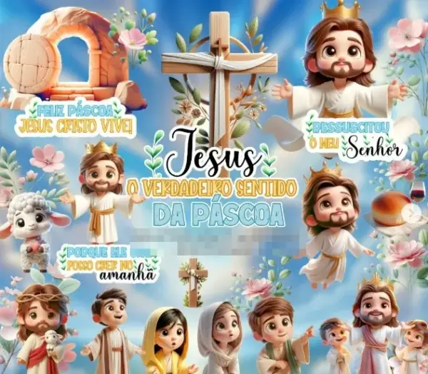 Kit Pascoa Png 3d Cristao Para Scrapbook Digital