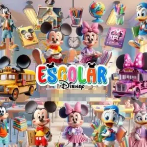 Kit Personalizado Disney Volta As Aulas Mickey Minnie