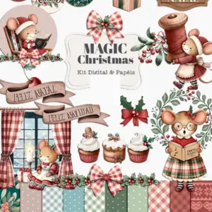 Kit Personalizado Magic Chrisma Decoracao De Natal Em Png