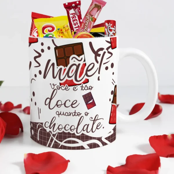 Kit Personalizado para Caneca Dia das Mães - Chocolate Temático