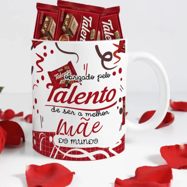 Kit Personalizado para Caneca Dia das Mães - Chocolate Temático