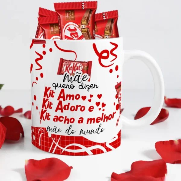 Kit Personalizado para Caneca Dia das Mães - Chocolate Temático