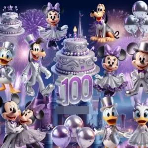 Kit PNG Disney 100 Anos para Papelaria Personalizada e Convites