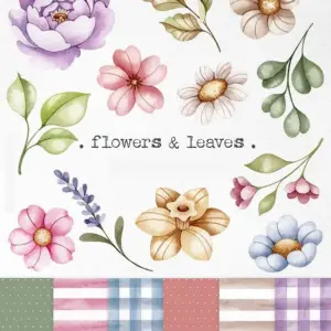 Kit Png Flores Naturais Para Cartonagem E Encadernacao