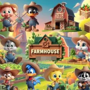 Kit PNG Looney Tunes Fazenda para Cartonagem e Papelaria