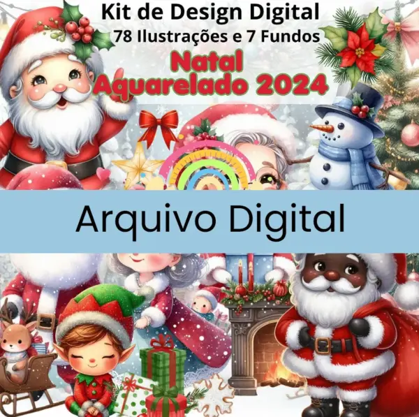 Kit Png Natal Com Papai Noel Para Personalizacao De Produtos 2