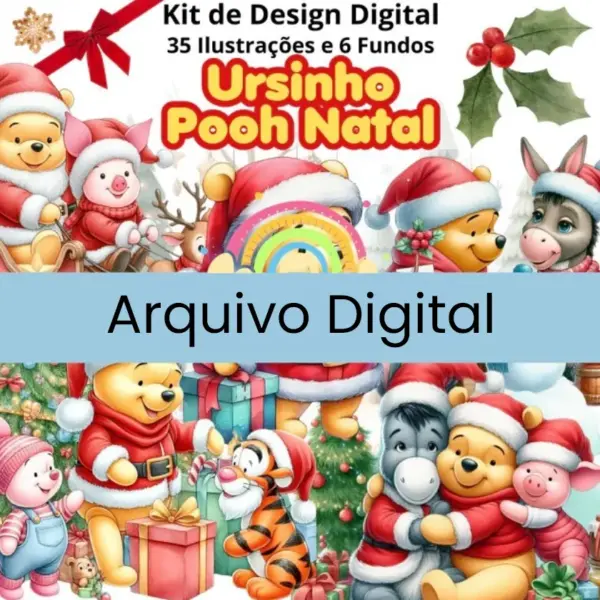 Kit Png Ursinho Pooh Natal Scrapbook E Projetos Criativos 2