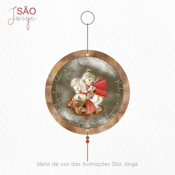 Kit São Jorge Png Santinhos Designs para Projetos Religiosos