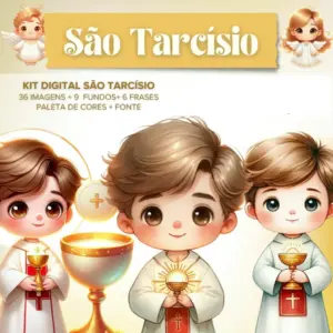 Kit Sao Tarcisio PNG Santinhos Digitais para Personalizar