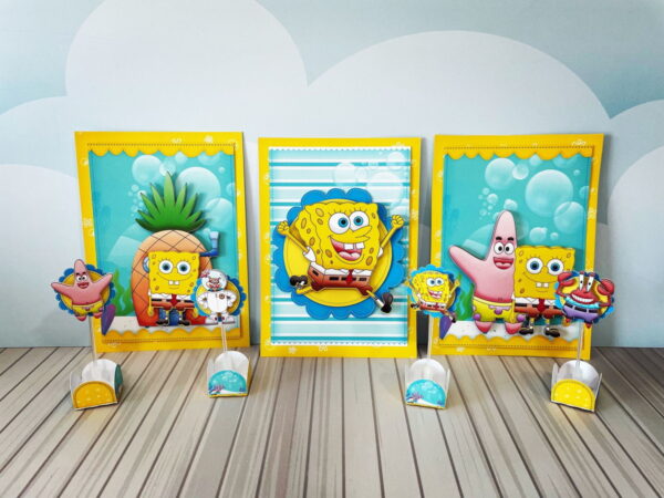 Kit Só um bolinho Bob Esponja - Arquivo Digital