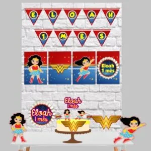 Kit Só um Bolinho Mulher Maravilha - Arquivo Digital 10 Kit Só um Bolinho Mulher Maravilha - Arquivo Digital