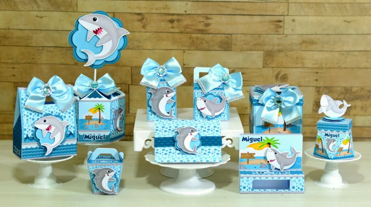 Kit Só um bolinho Tubarão - Arquivo Digital 1 Kit Só um bolinho Tubarão - Arquivo Digital