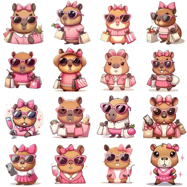Kit Tematico Capivara Png Para Papelaria Criativa 2