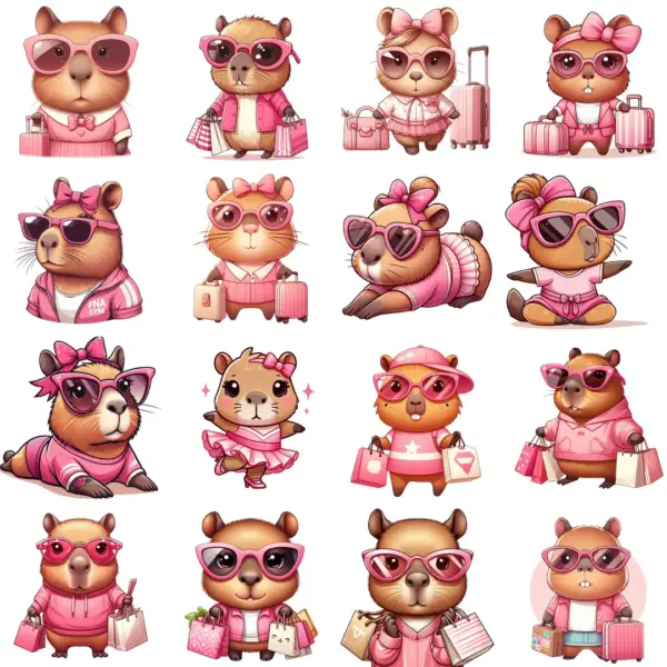 Kit Tematico Capivara Png Para Papelaria Criativa 3