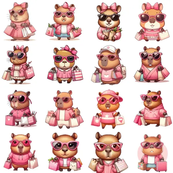 Kit Tematico Capivara Png Para Papelaria Criativa