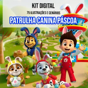 Kit Tematico Patrulha Canina Pascoa Arquivos Digitais