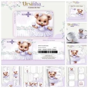 Kit Ursinha Lavanda - Arquivo Digital