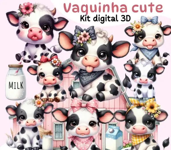 Kit Vaquinha Png Alto Resolucao Fundo Transparente 2