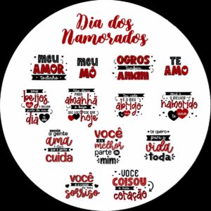 Lettering Dia dos Namorados - Arquivo Digital
