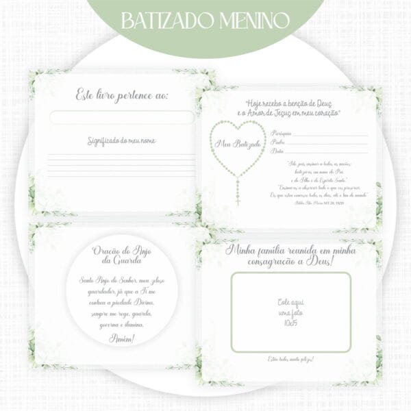 Livro Batizado Menino Verde - Arquivo Digital