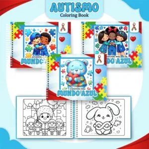Livro de Colorir Autismo Menino - Arquivo Digital