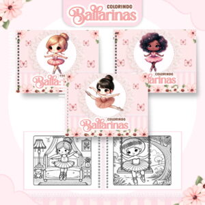 livro de colorir bailarina pdf para imprimir e vender