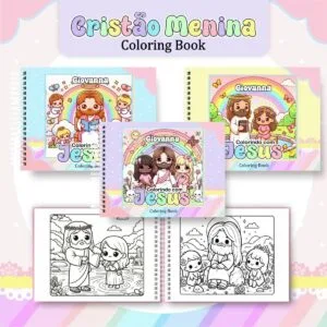 Livro de Colorir Cristão Menina - Arquivo Digital