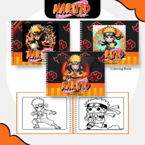 livro de colorir digital naruto em pdf e png