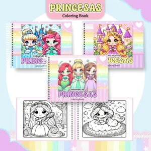 Livro de Colorir Princesas Menina - Arquivo Digital