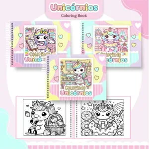 Livro de Colorir Unicórnio Menina - Arquivo Digital