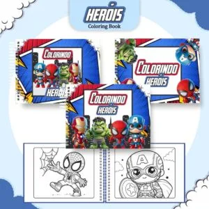 Livro de Colorir Vingadores Menino - Arquivo Digital