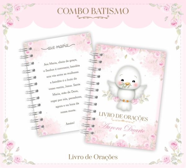 Livro de Orações A6 Menina - Arquivo Digital