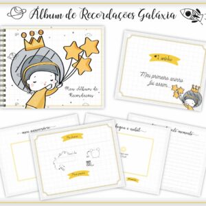 livro de recordacoes bebe galaxia em pdf para imprimir
