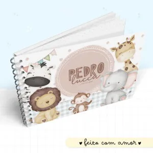 Livro do Bebê Animais Cute Menino - Arquivo Digital 4 Livro do Bebê Animais Cute Menino - Arquivo Digital