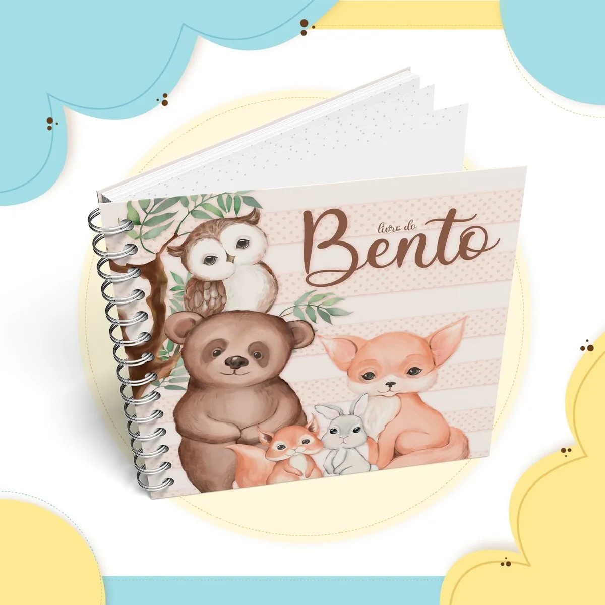 Livro do bebê Animais Menino - Arquivo Digital