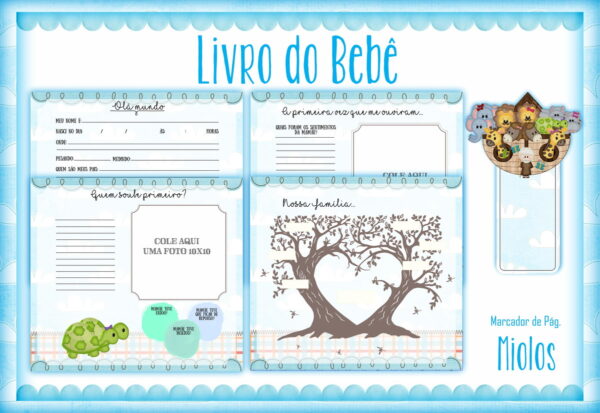 Livro do Bebê Arca de Noé Menino - Arquivo Digital
