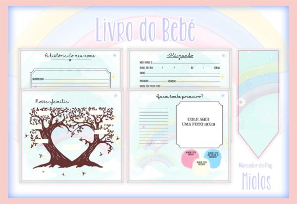 Livro do Bebê Arco Iris Menina I - Arquivo Digital