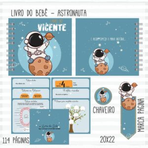 Livro do Bebê Astronauta Menino 1 - Arquivo Digital