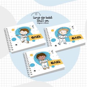 Livro do Bebê Astronauta Menino - Arquivo Digital