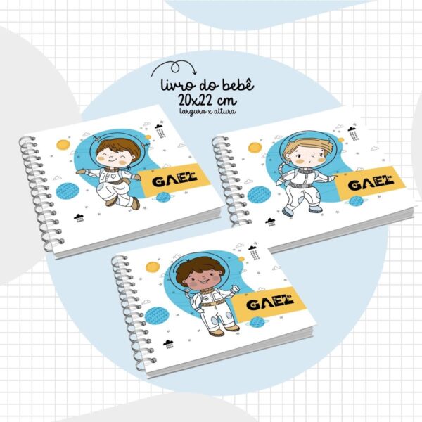 Livro do Bebê Astronauta Menino - Arquivo Digital
