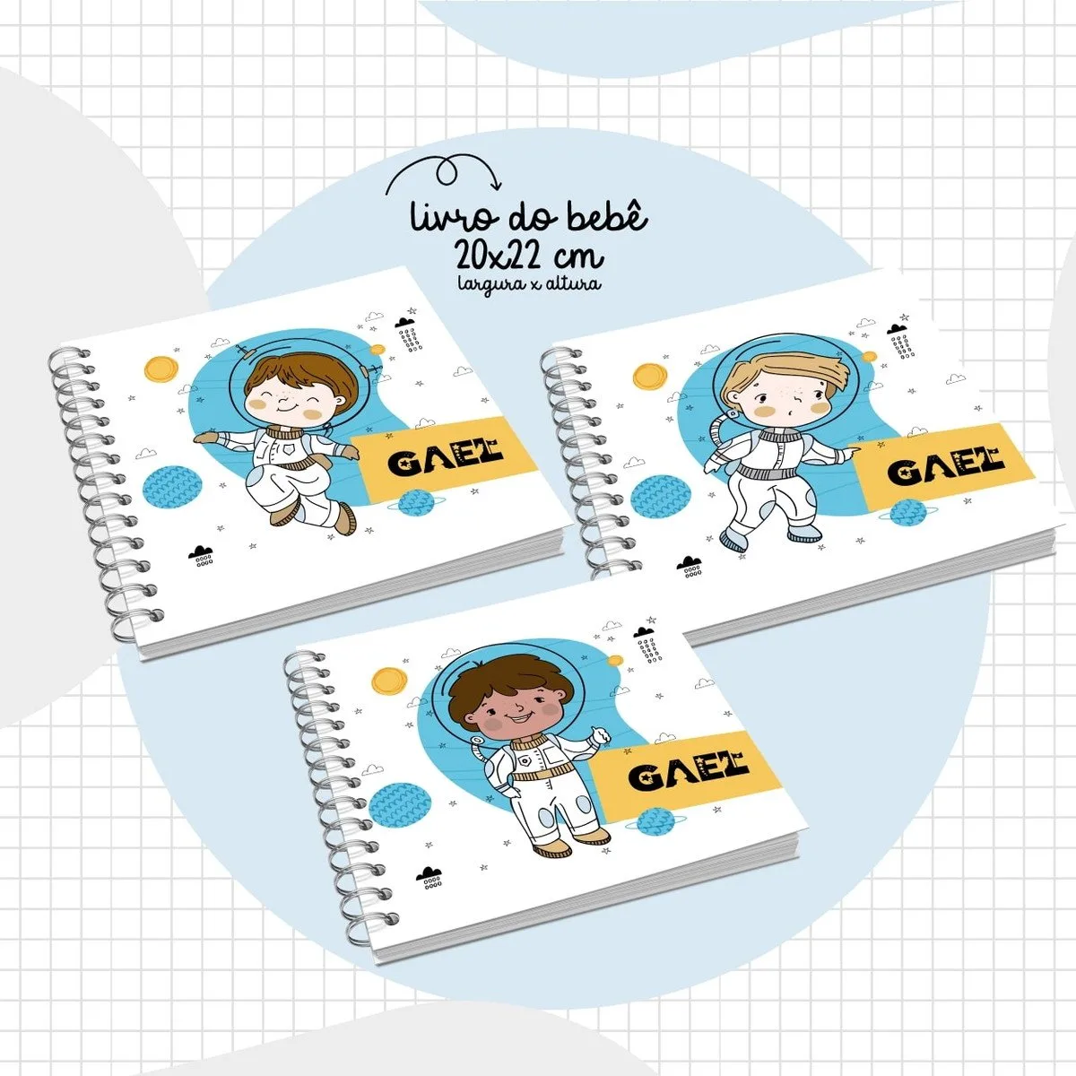 Livro do Bebê Astronauta Menino - Arquivo Digital