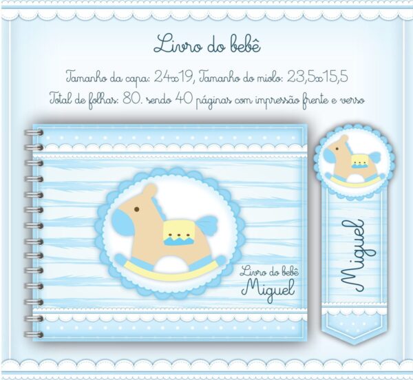 Livro Do Bebe Azul Menino Arquivo Digital 4