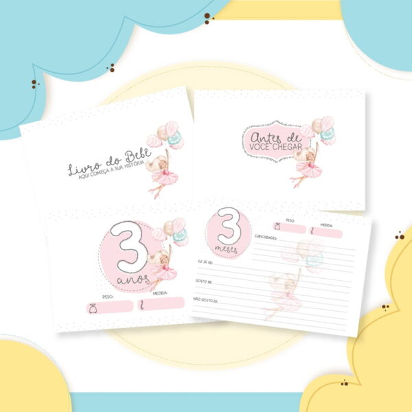 Livro do bebê Bailarina Rosa - Arquivo Digital